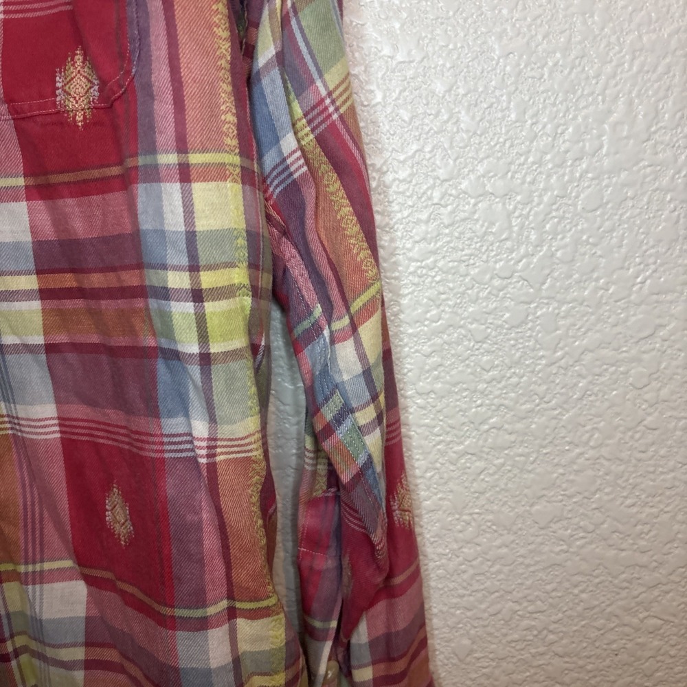 Vintage Polo Ralph Lauren Roll Tab Sleeve Shirt Pink Plaid Mens Large - Picture 12 of 16